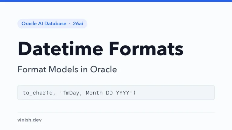 Oracle Datetime Format Models Explained