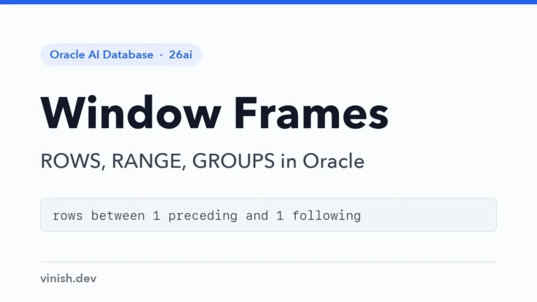 How to Define Window Frames in Oracle Analytic Queries
