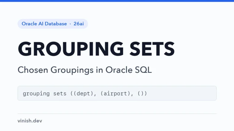 How to Use GROUPING SETS in Oracle SQL