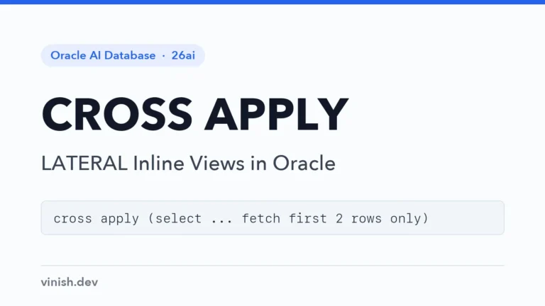 How to Use LATERAL Inline Views with CROSS APPLY in Oracle