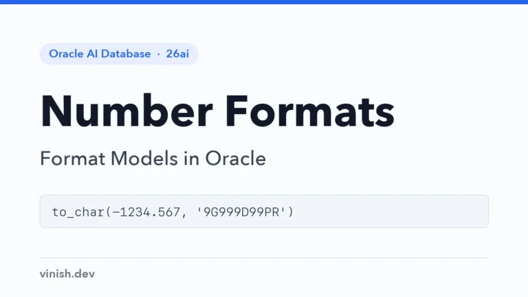 Oracle Number Format Models Explained