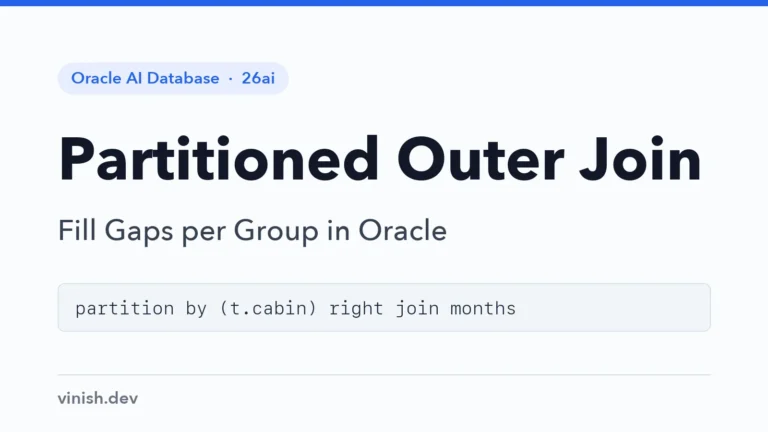 How to Fill Gaps with Partitioned Outer Joins in Oracle