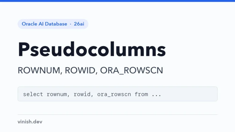 How to Use Pseudocolumns in Oracle