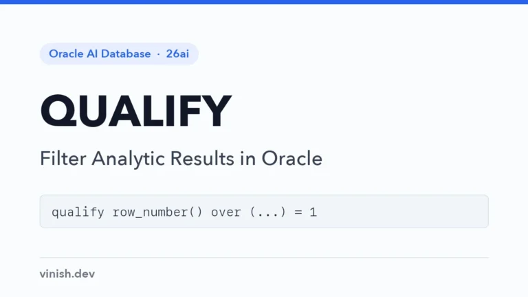 How to Filter Analytic Results with QUALIFY in Oracle