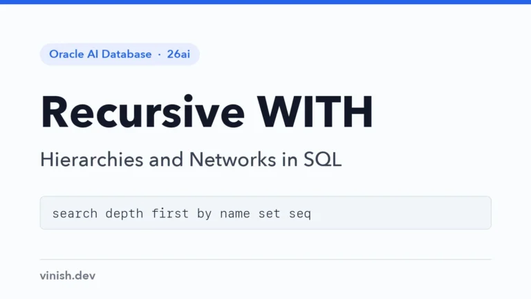 How to Write Recursive Queries with Recursive WITH in Oracle