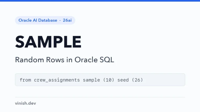 How to Sample Rows with the SAMPLE Clause in Oracle