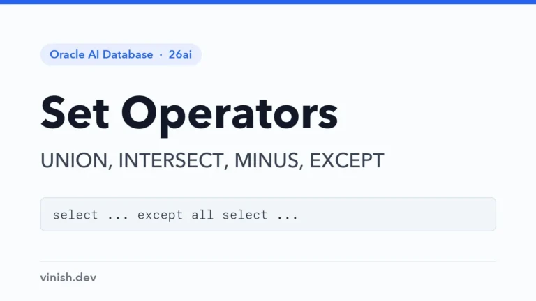 How to Use Set Operators in Oracle SQL