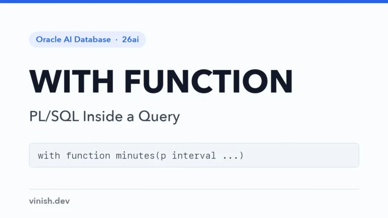 How to Define PL/SQL Functions in the WITH Clause