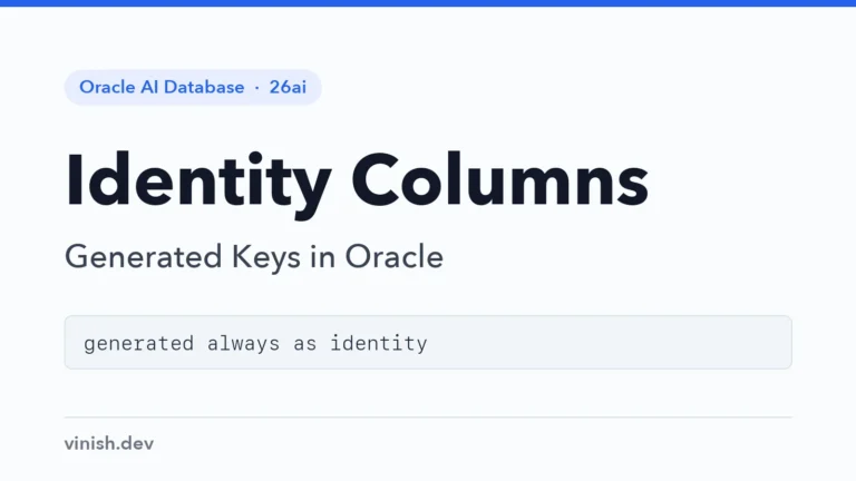 How to Create Identity Columns in Oracle