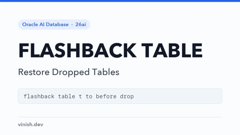 How to Restore Dropped Tables from the Recycle Bin in Oracle