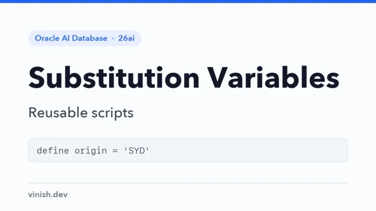 How to Use Substitution Variables in SQL*Plus