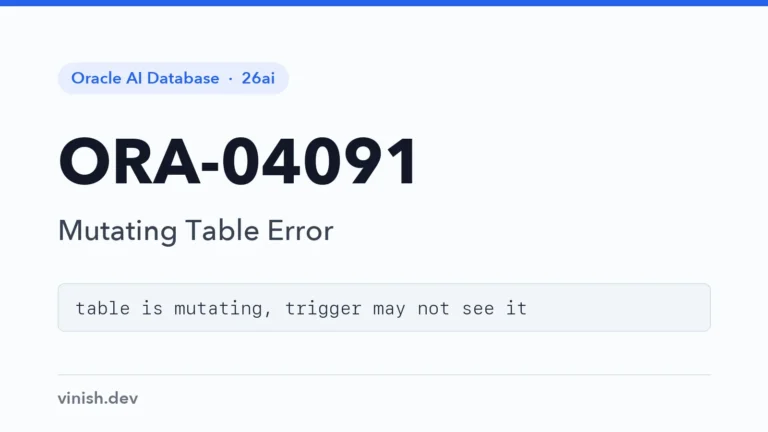How to Fix the Mutating Table Error in Oracle (ORA-04091)