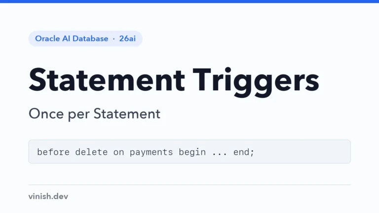 How to Write Statement-Level Triggers in Oracle