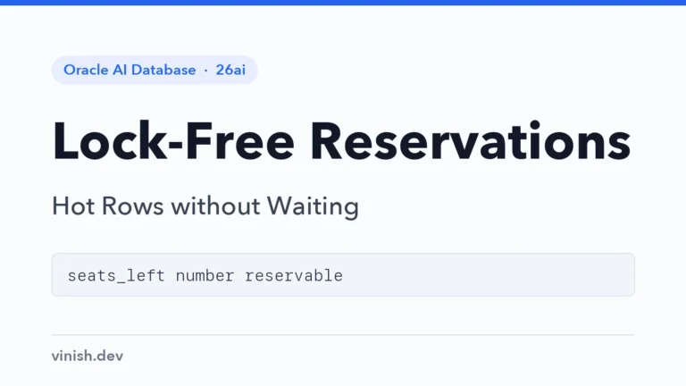 How to Use Lock-Free Reservations in Oracle