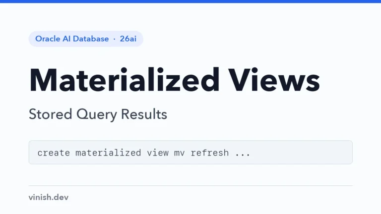 How to Create Materialized Views in Oracle